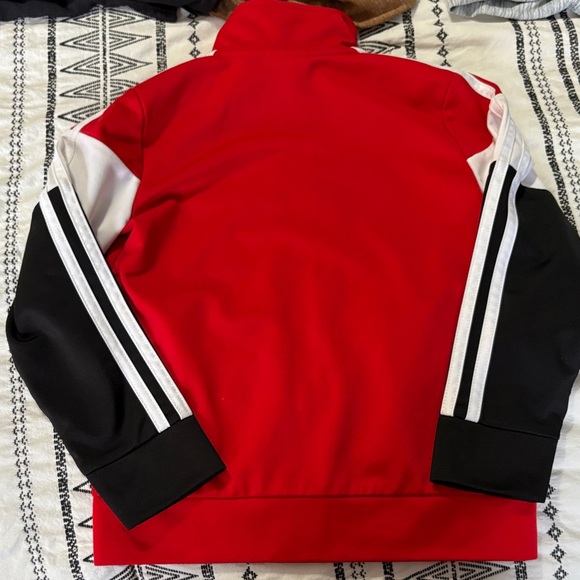 Adidas Youth Red and Black Zip-Up Track Jacket - Picture 5 of 5